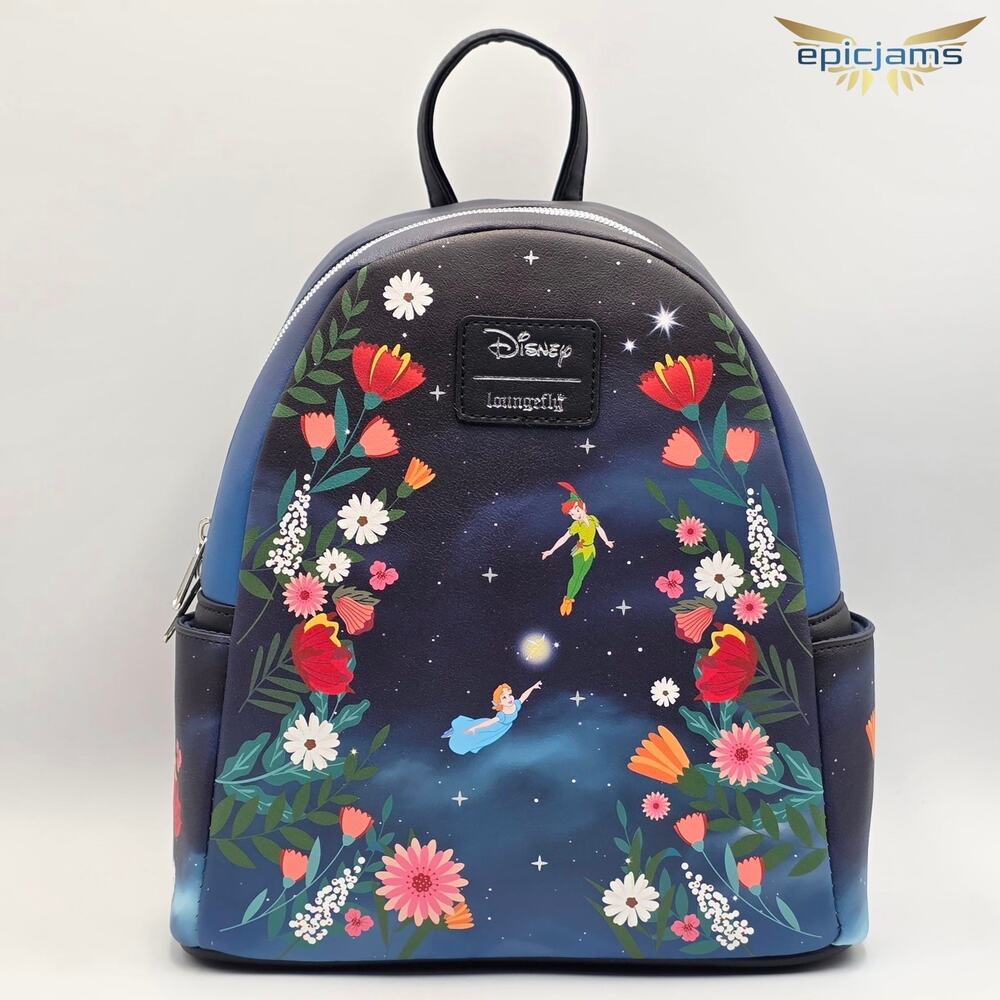 Loungefly Disney Peter Pan Floral Mini Backpack New
